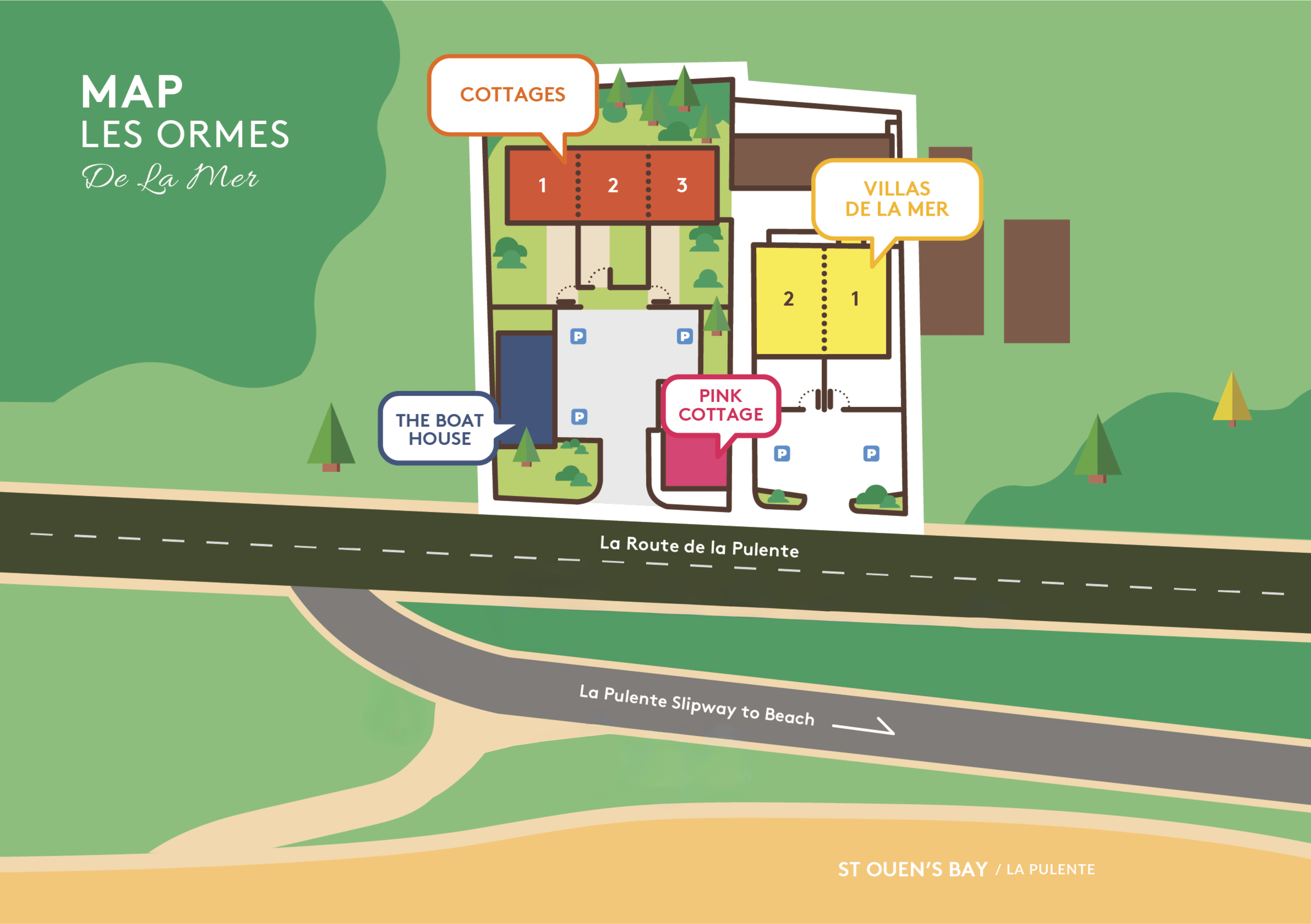 Villas De la Mer Resort Map
